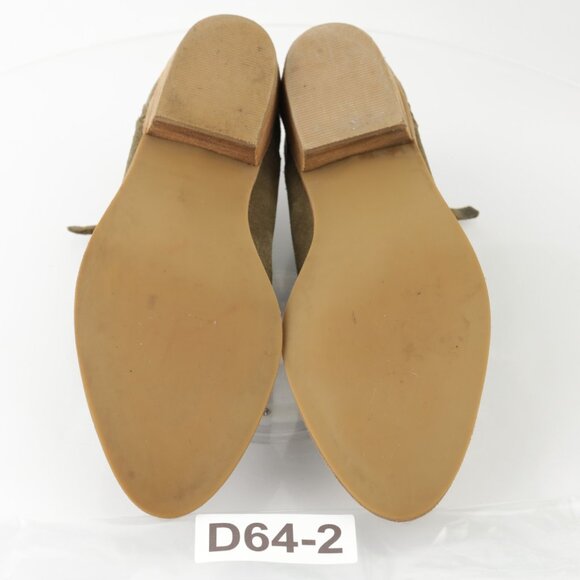 Steve Madden Womens Tobii Boot Size 6.5 Olive Suede Block Heel Bootie Comfy - Picture 9 of 13